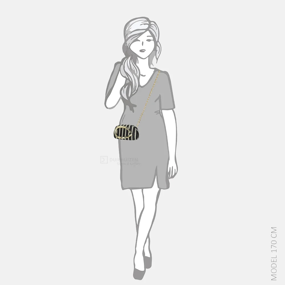 Firenze clutch black/beige bij Duifhuizen