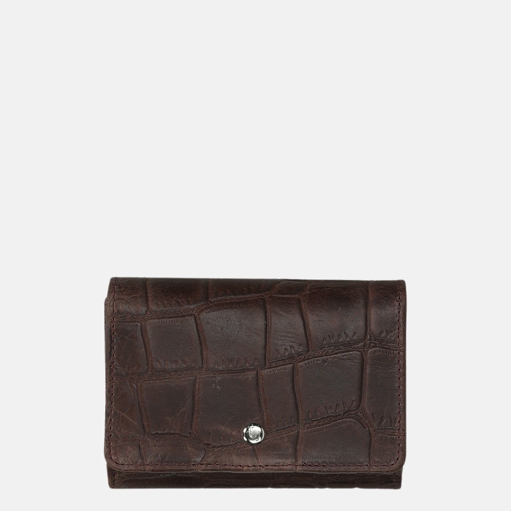 LouLou Essentiels Vintage Croco SLB XS portemonnee bordeaux