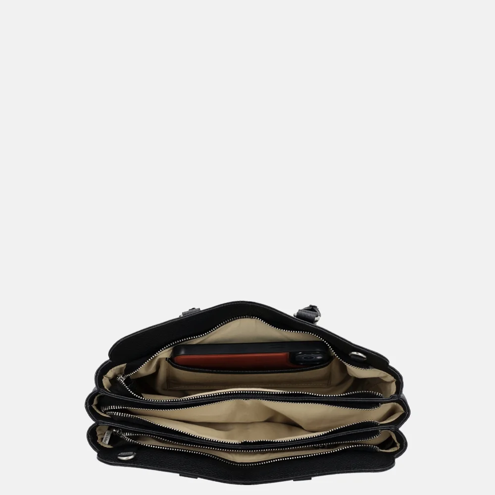 Charm London Washington handtas zwart bij Duifhuizen