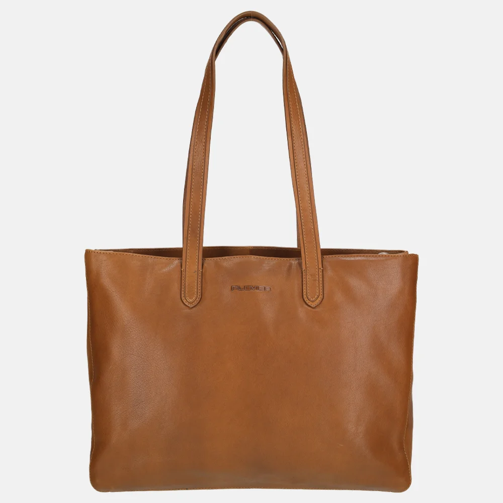 Plevier Burns shopper 16 inch cognac bij Duifhuizen