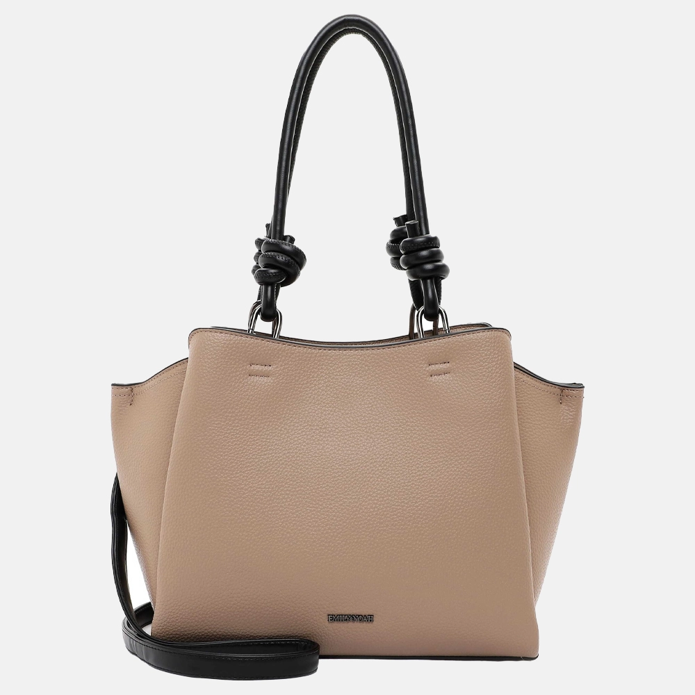 Emily Noah Isolde Shopper Taupe Bij Duifhuizen