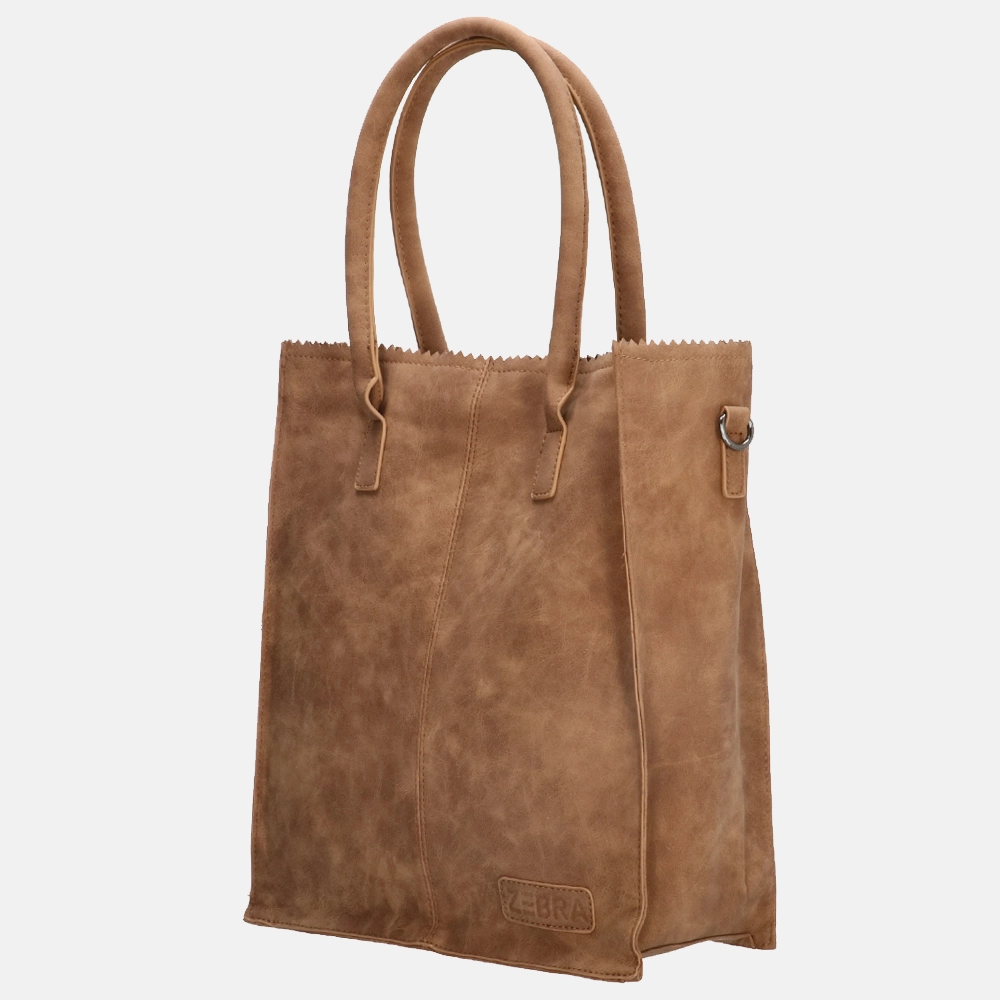 Zebra Trends Rosa shopper camel bij Duifhuizen
