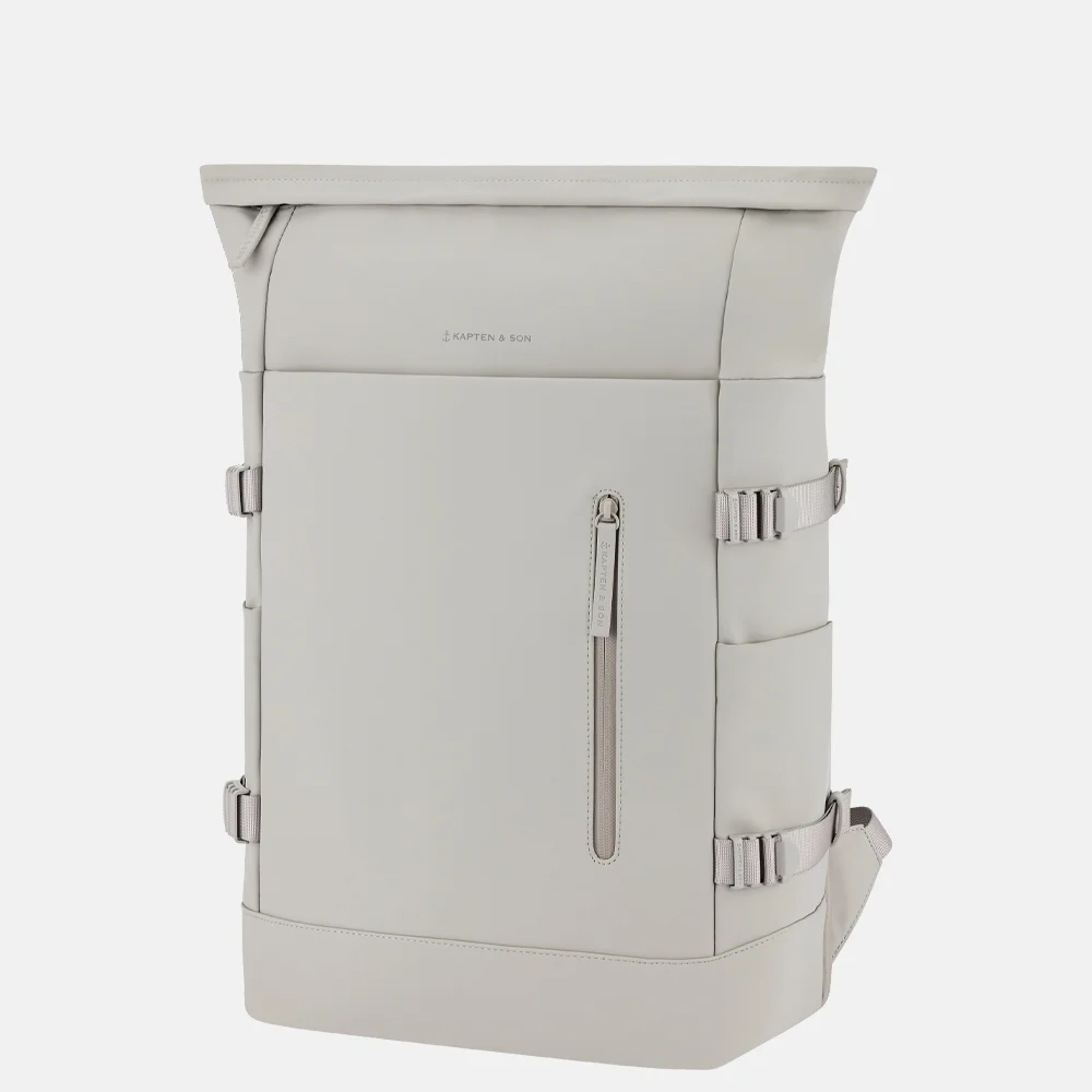 Kapten & Son Helsinki Pro rugzak 15 inch greige bij Duifhuizen