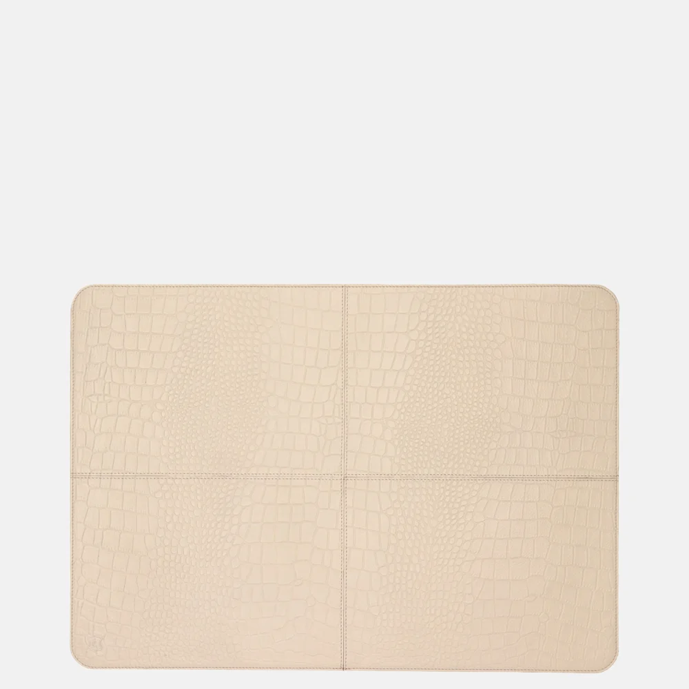 Chamada leren placemats rechthoek croco (2 stuks) beige