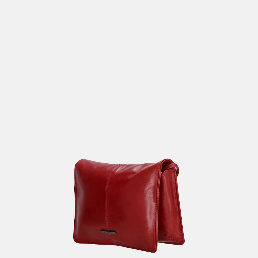 Claudio Ferrici Pelle Vecchia crossbody tas red bij Duifhuizen