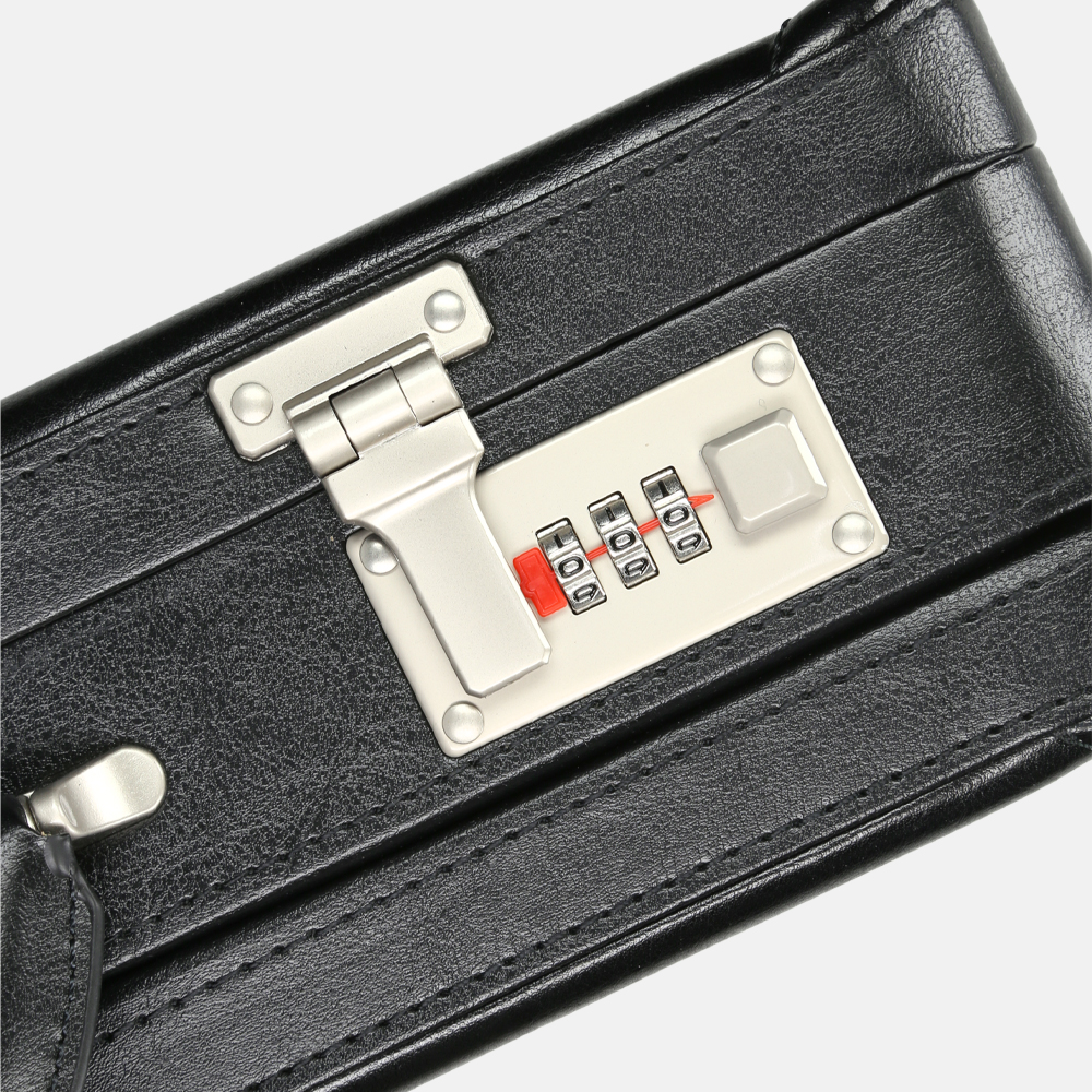 D&N lederwaren attache koffer black bij Duifhuizen