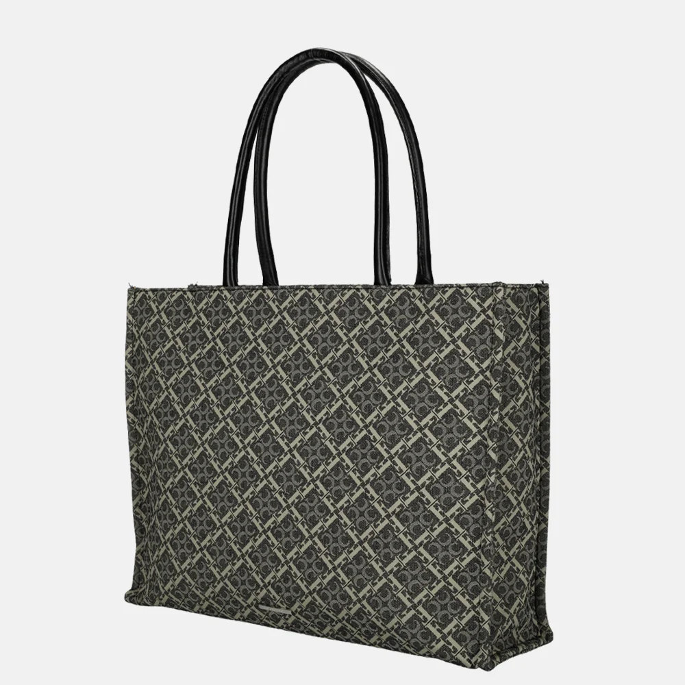 Claudio Ferrici logo shopper L black  bij Duifhuizen