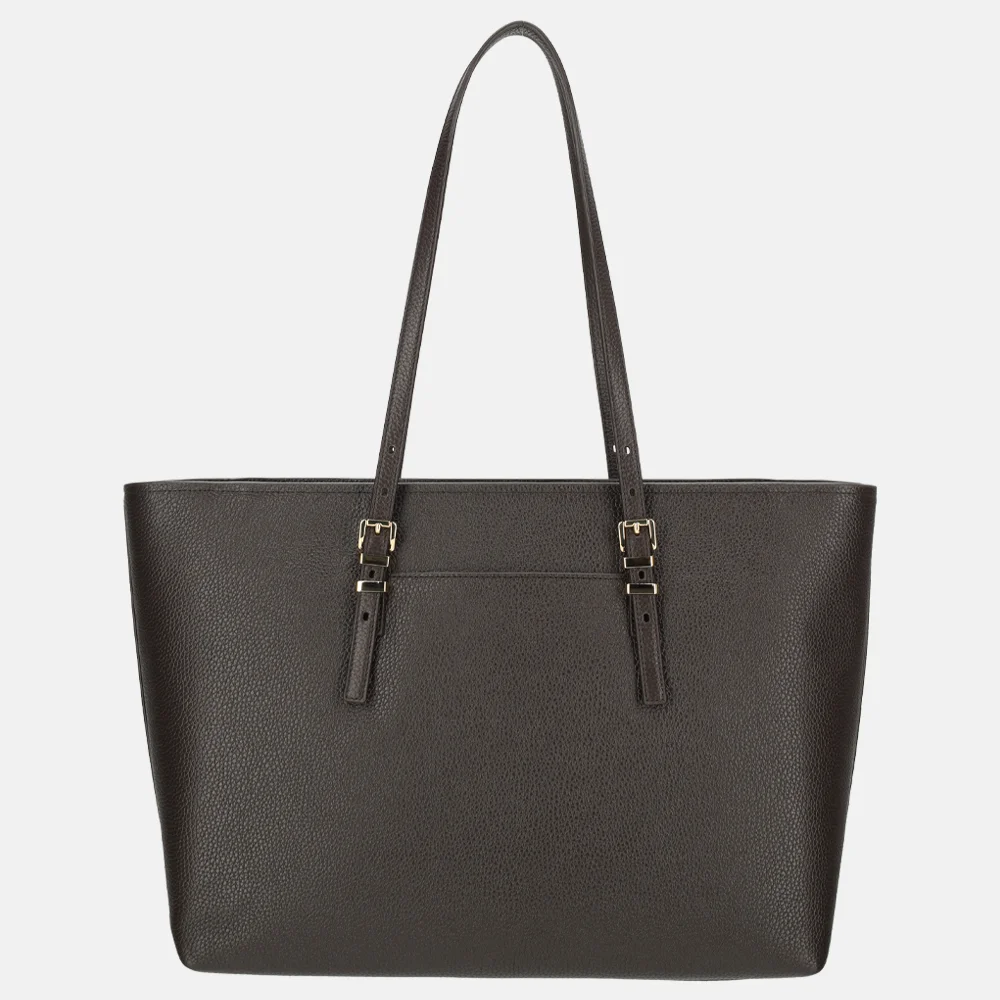Michael Kors Quinn shopper L chocolate bij Duifhuizen