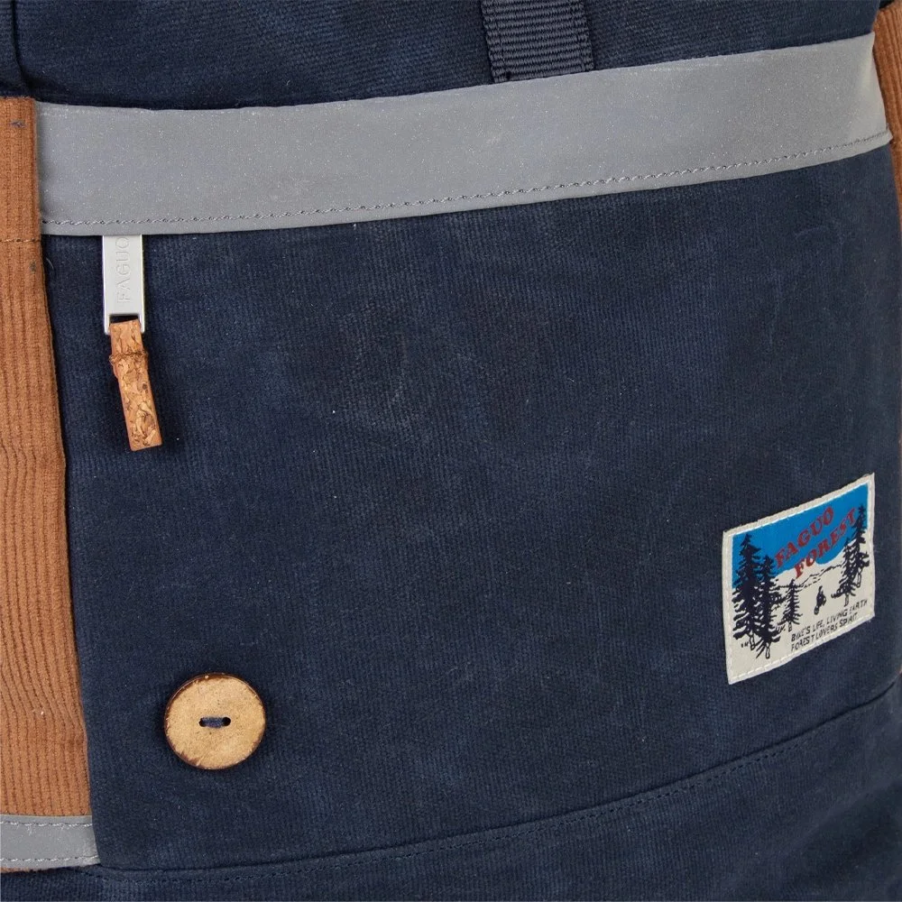 Faguo Cycling  rugzak medium 16 inch navy bij Duifhuizen