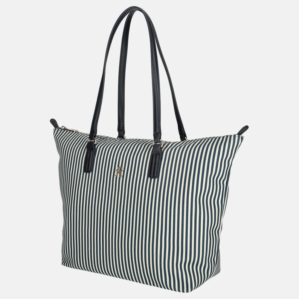 Tommy Hilfiger Poppy Summer tote shopper blue bij Duifhuizen