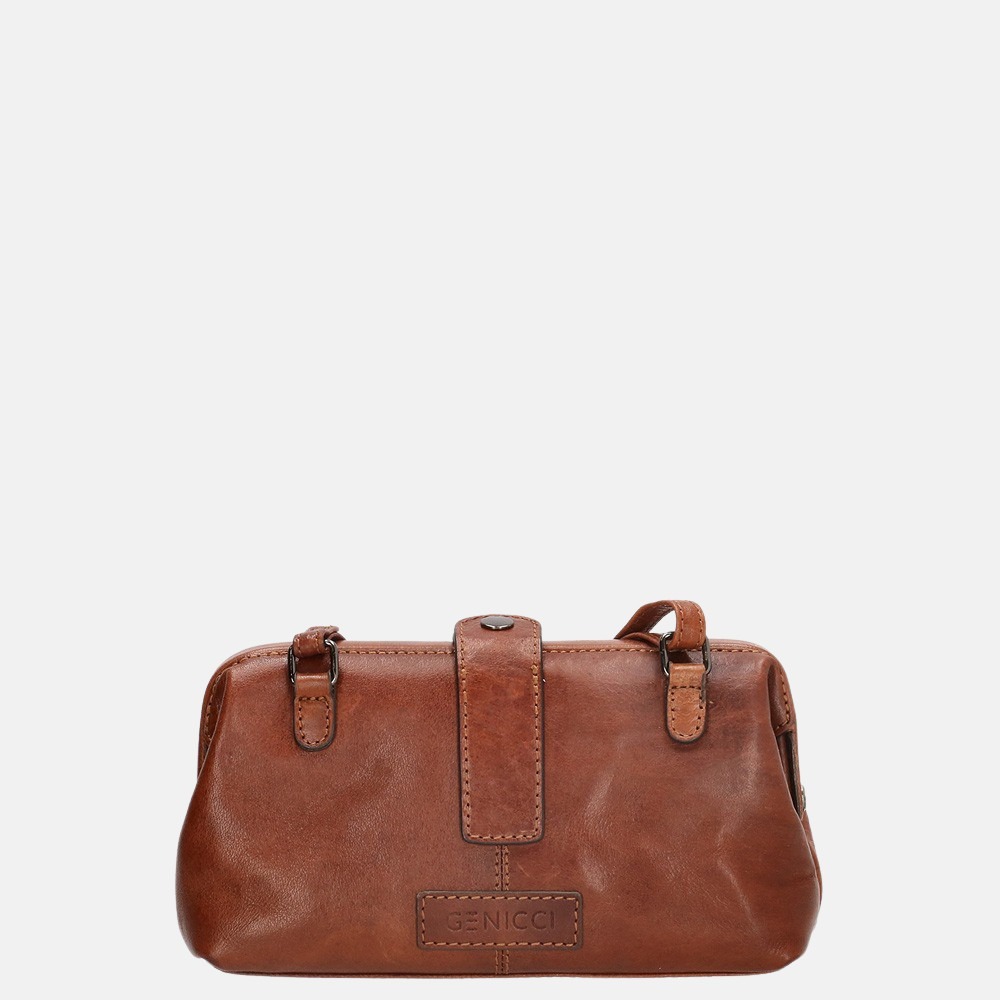 Genicci Molly crossbody tas cognac bij Duifhuizen