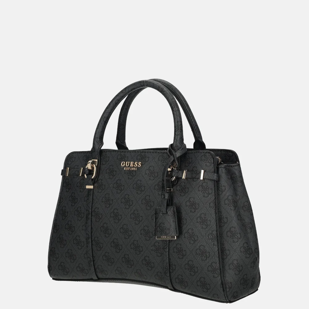 Guess Leona handtas coal logo bij Duifhuizen