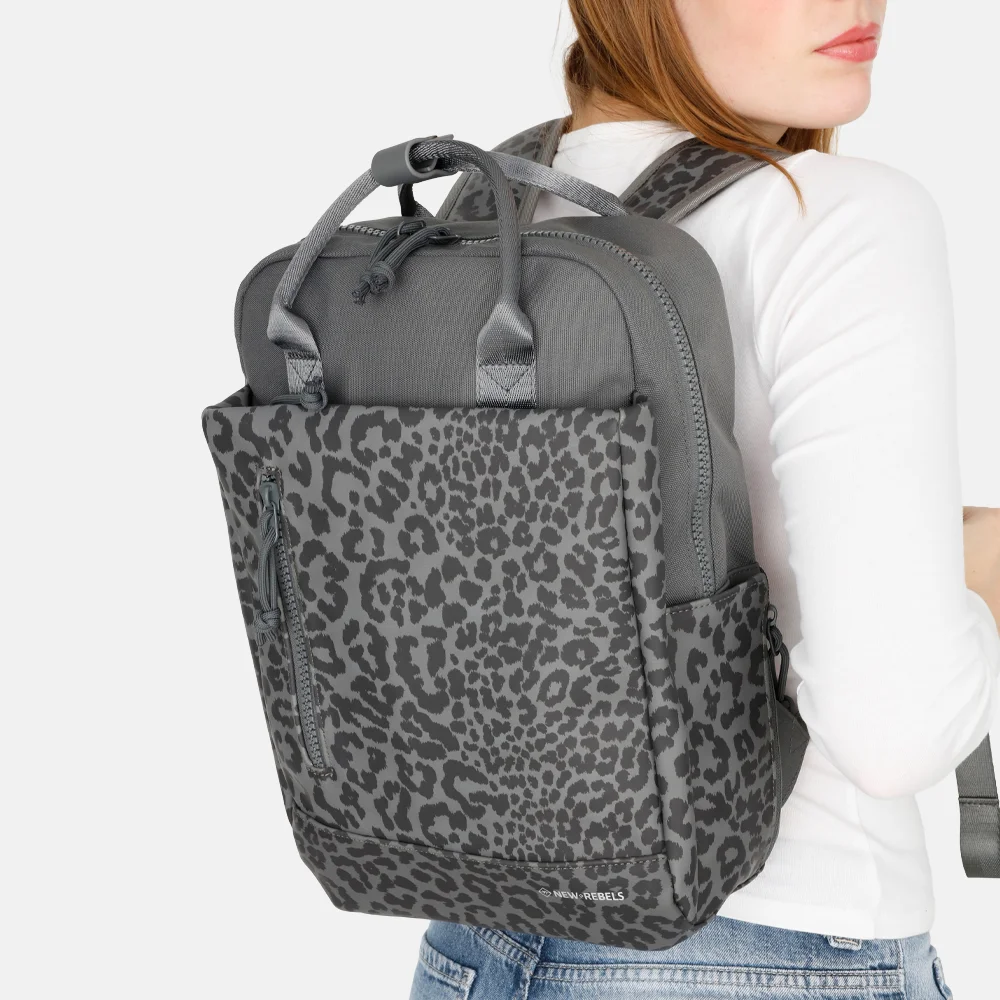 New Rebels Urban Miami laptoprugzak 13 inch black leopard bij Duifhuizen