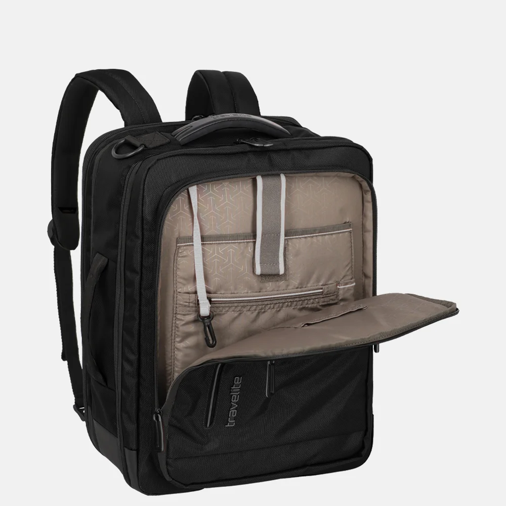 Travelite Crosslite 5.0 underseater rugzak black bij Duifhuizen