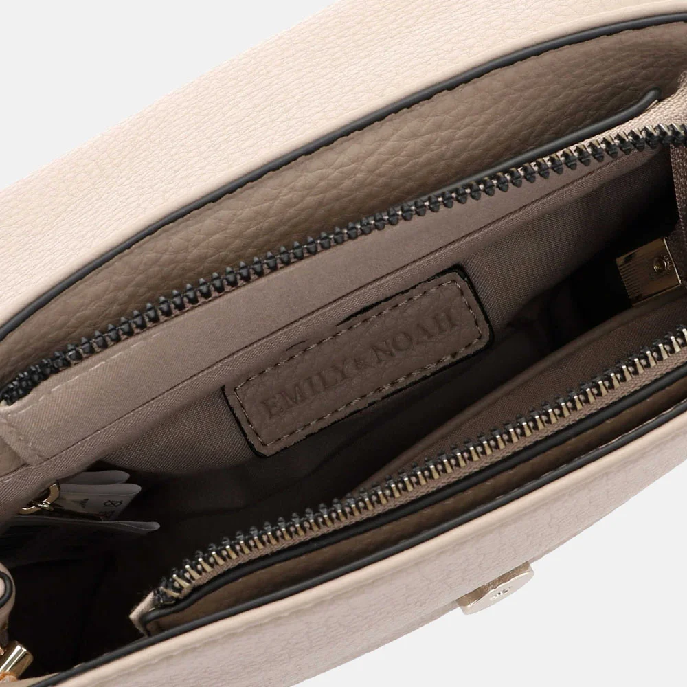 Emily & Noah Halla schoudertas taupe bij Duifhuizen