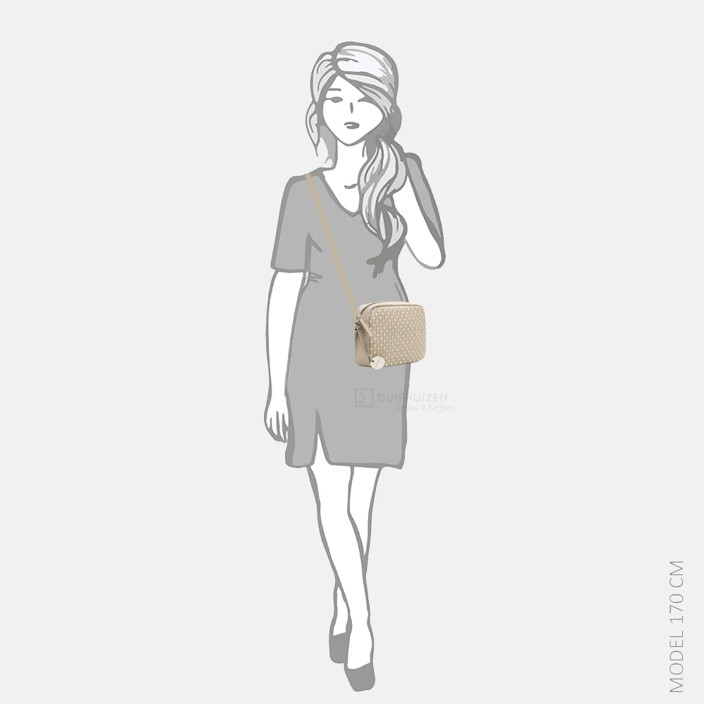 Emily & Noah Josefin crossbody tas light taupe bij Duifhuizen