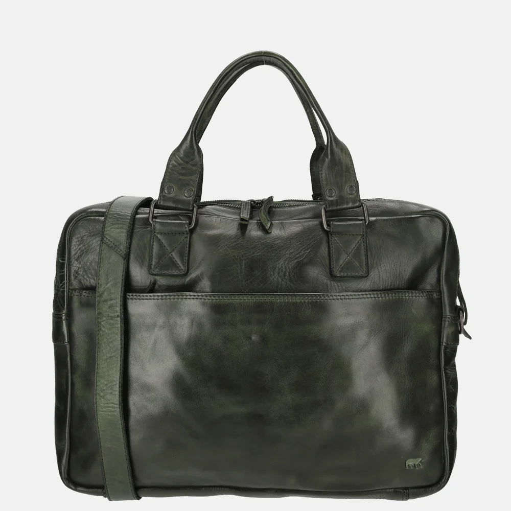 Bear Design Leandro laptoptas 15.4 inch olive bij Duifhuizen