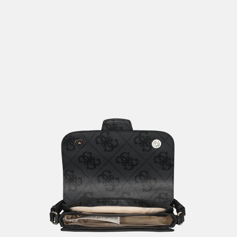 Guess Janie convertible crossbody tas coal logo bij Duifhuizen