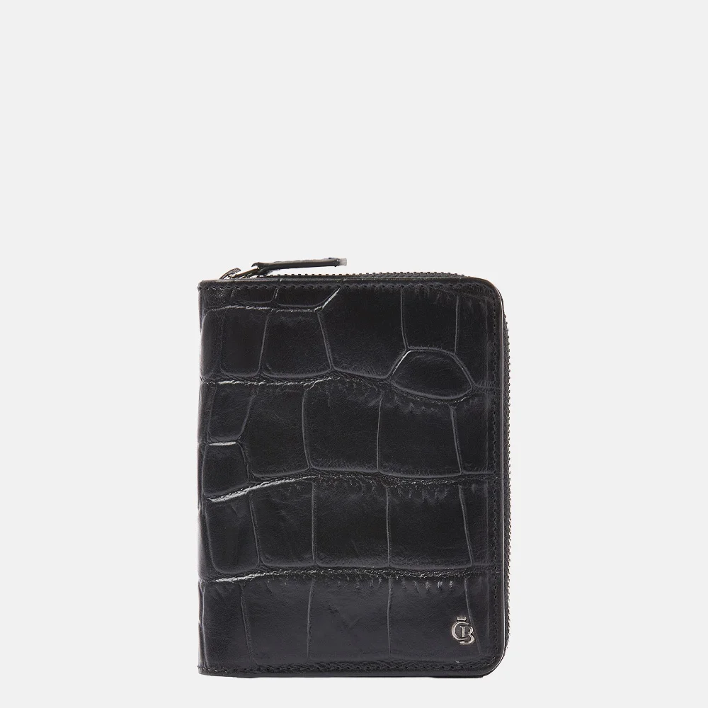 Castelijn en Beerens portemonnee croco black bij Duifhuizen