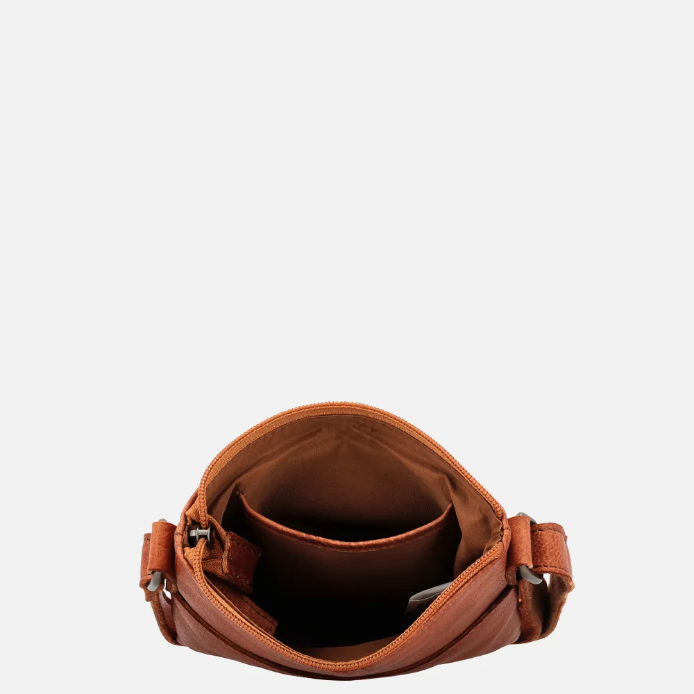 Hide & Stitches Redwood telefoontas studs cognac bij Duifhuizen