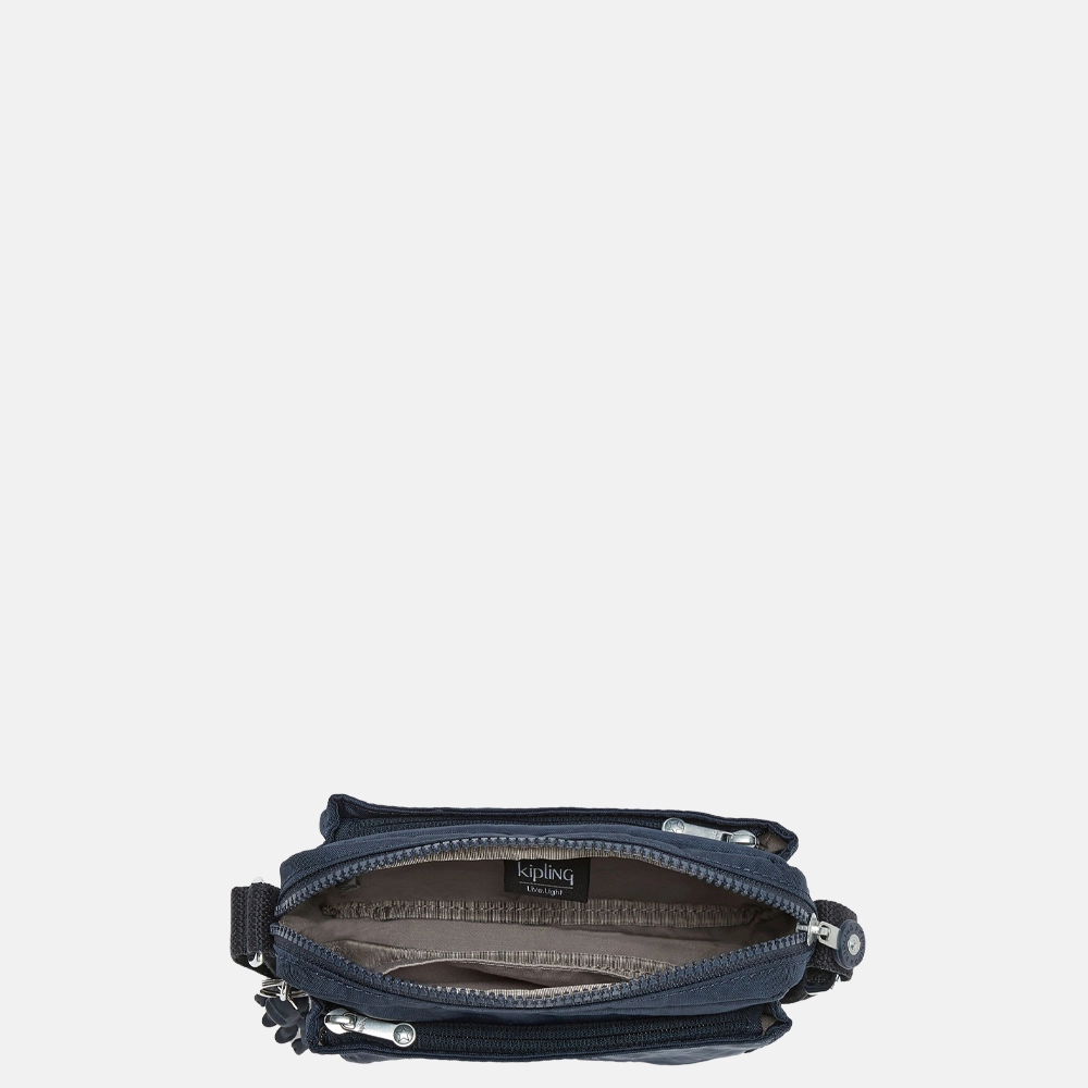 Kipling Abanu crossbody tas blue bleu 2 bij Duifhuizen