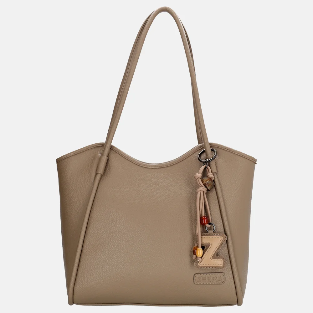 Zebra Trends Sofie shopper met laptopvak 13 inch taupe bij Duifhuizen