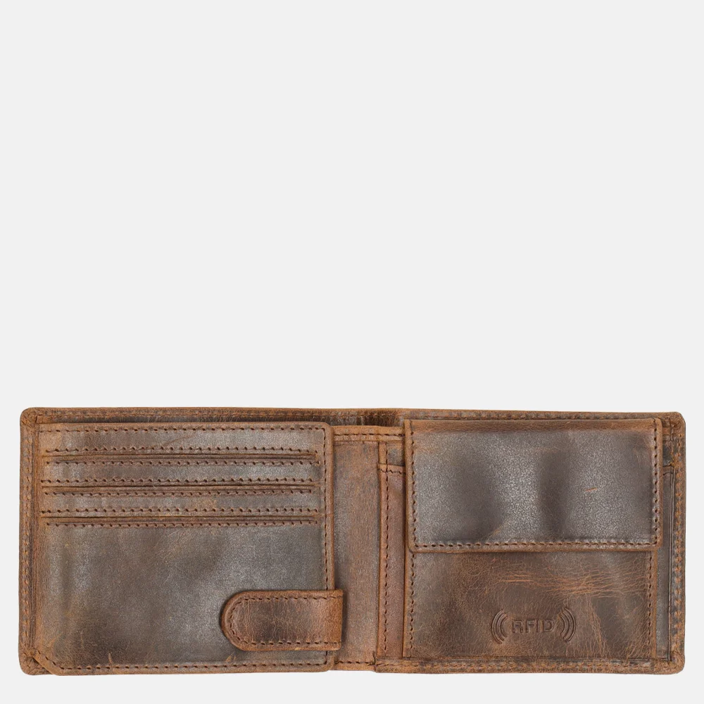 Bear Design Vegas billfold S bruin bij Duifhuizen