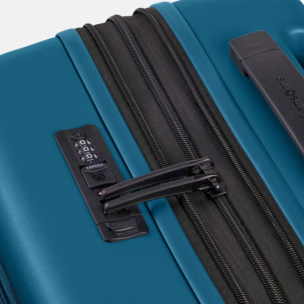 Samsonite StackD handbagage spinner 55 cm petrol bij Duifhuizen