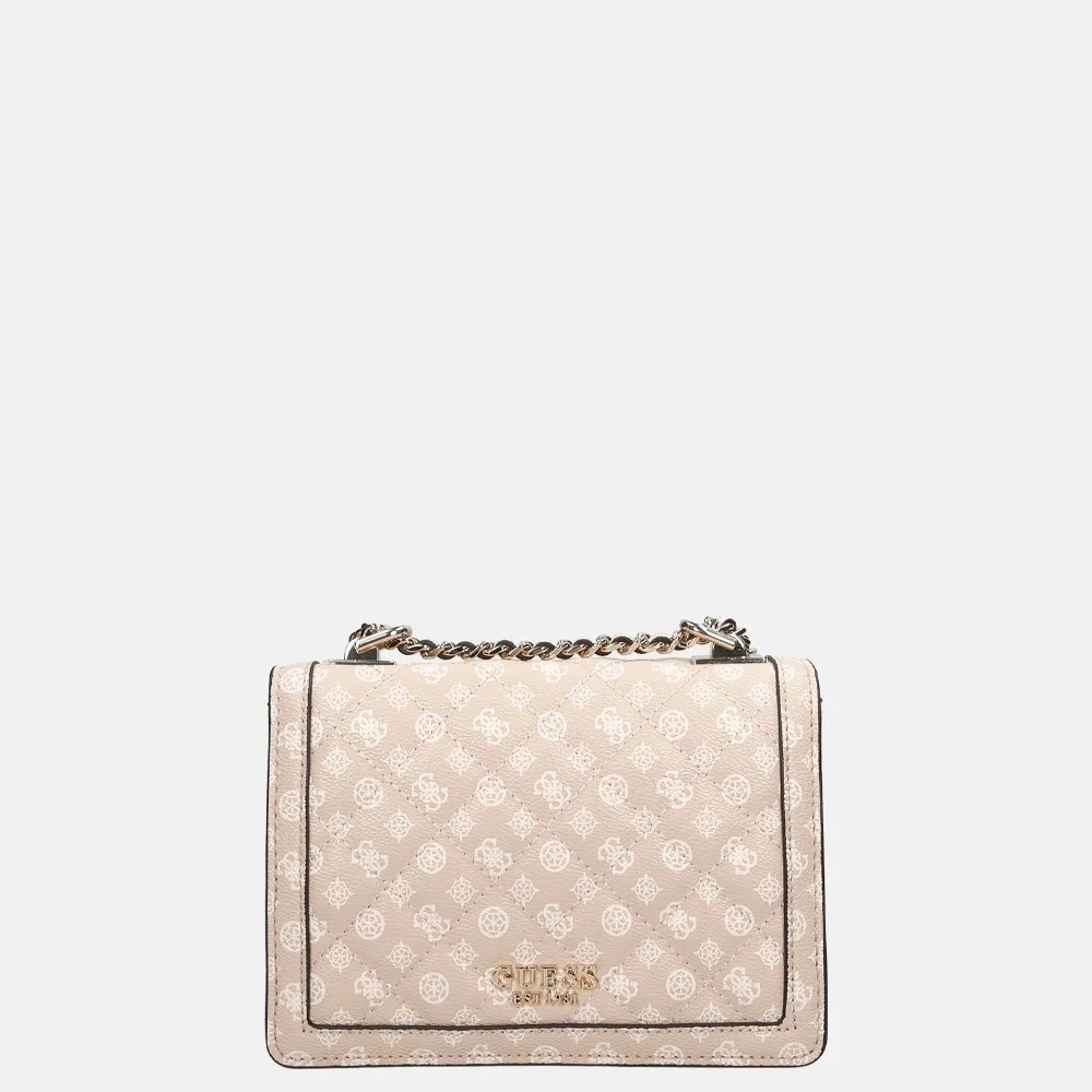 Guess Abey Convertible crossbody tas light rose logo bij Duifhuizen