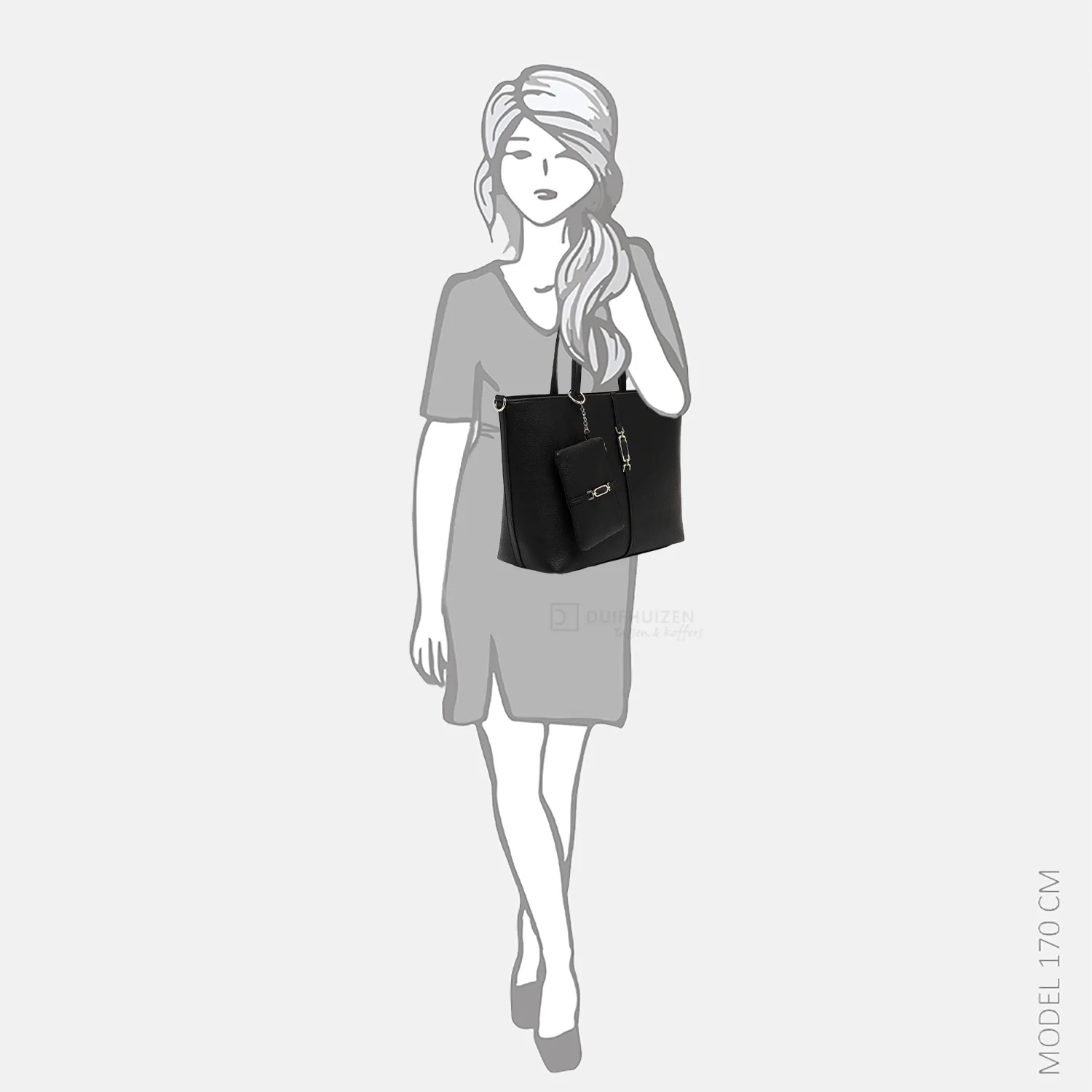 Emily & Noah Lewe shopper black bij Duifhuizen