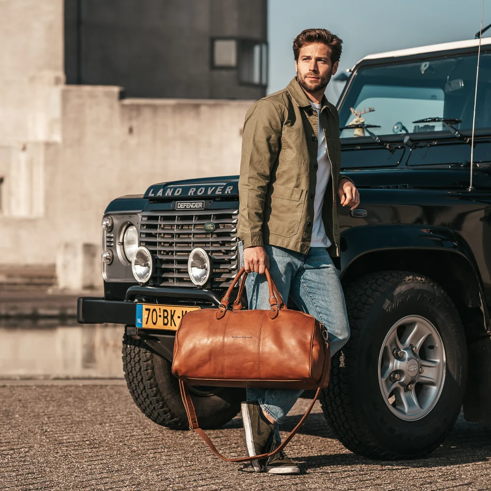 Chesterfield William weekendtas M cognac bij Duifhuizen