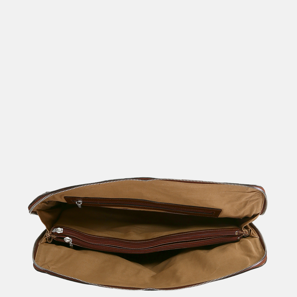 Claudio Ferrici laptoptas 13 inch brown bij Duifhuizen