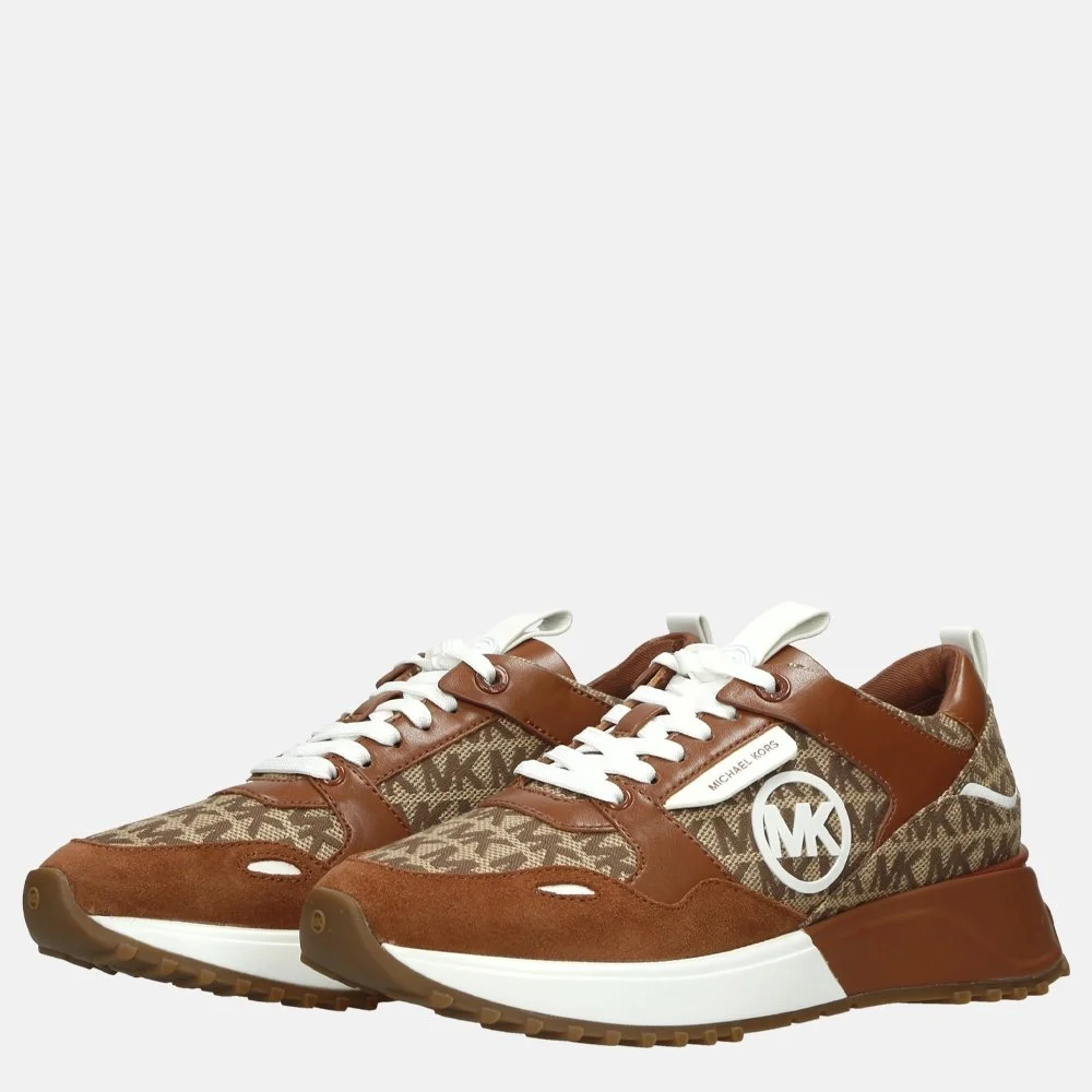 Michael Kors Theo Trainer beige/ebony bij Duifhuizen