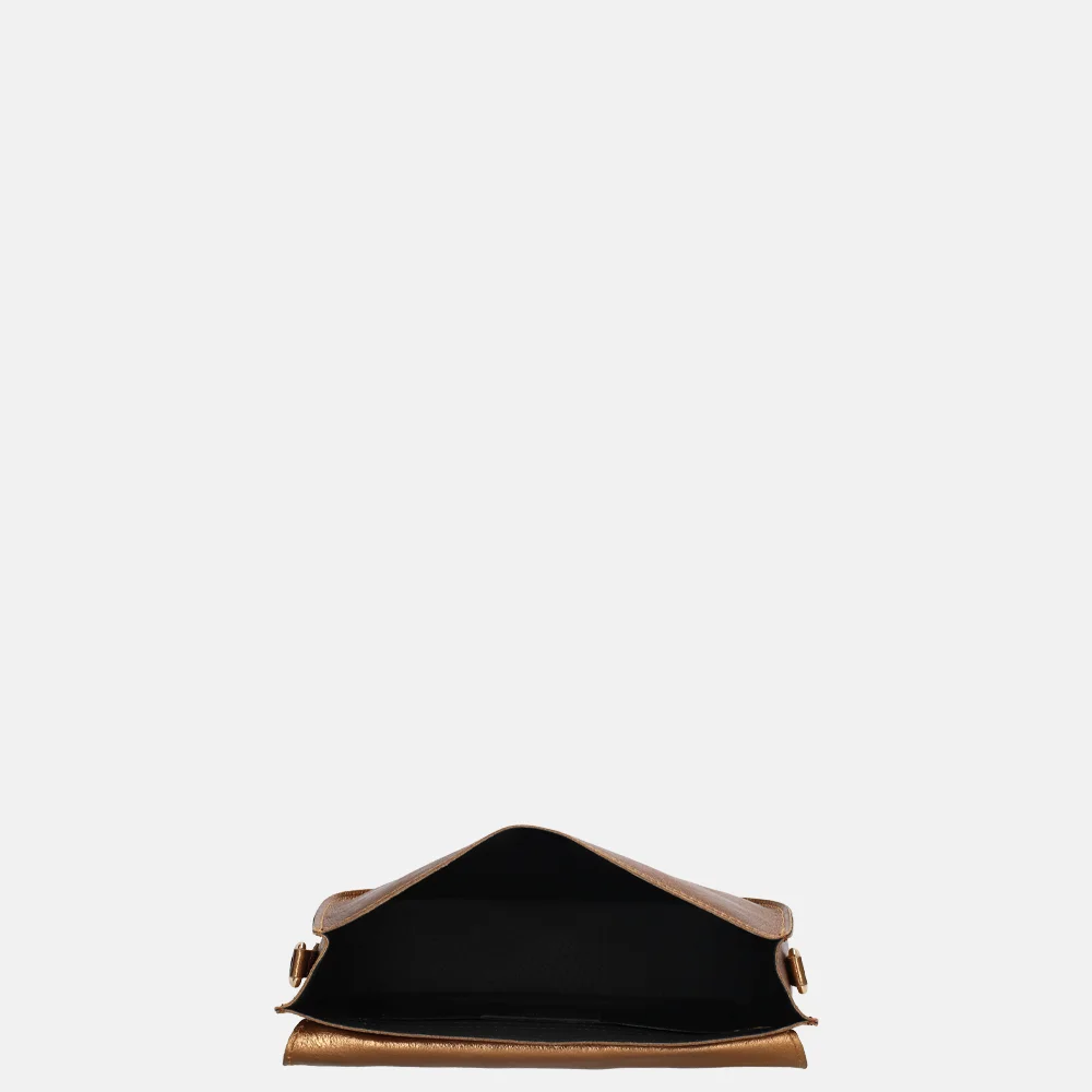 Charm London metallic crossbody tas brons bij Duifhuizen