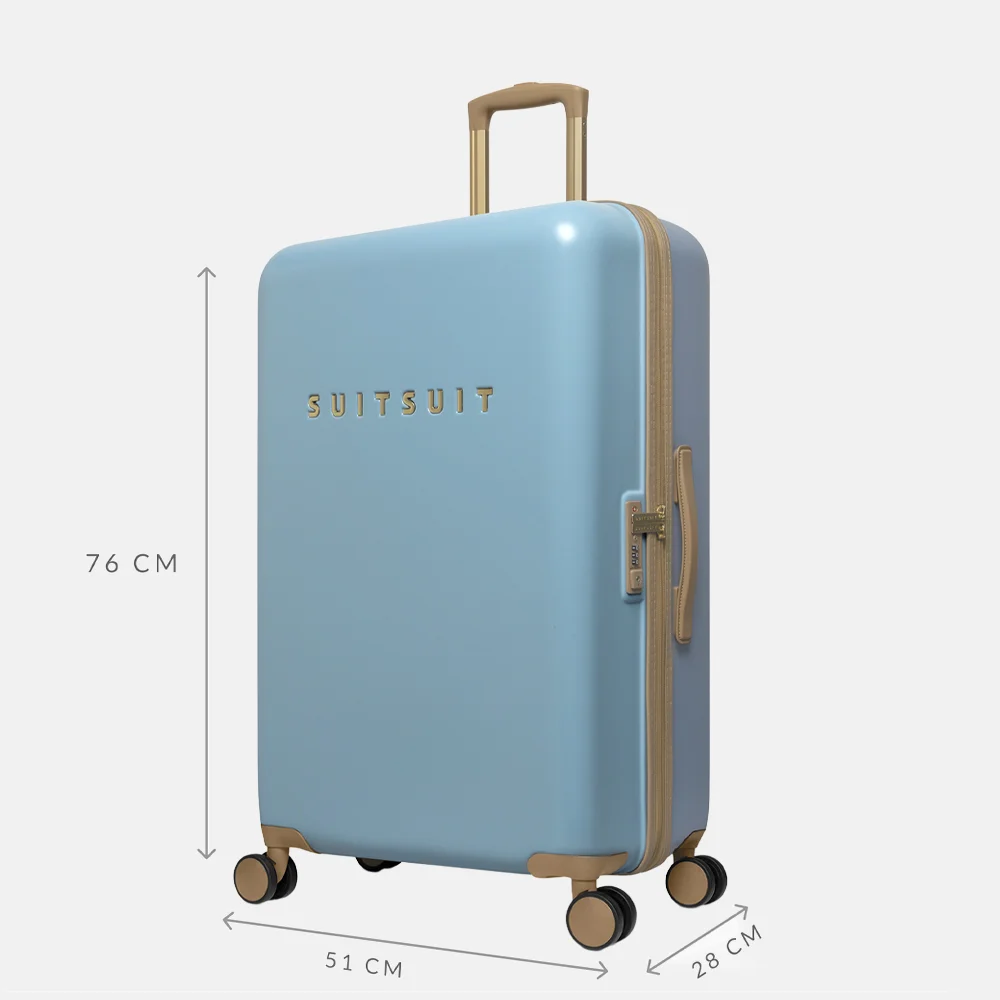 Suitsuit Fusion reiskoffer 76 cm borrowed blue bij Duifhuizen