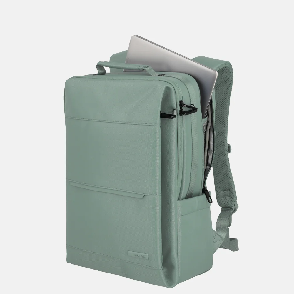 Travelite Workfloow laptoprugzak 15 inch M sage bij Duifhuizen