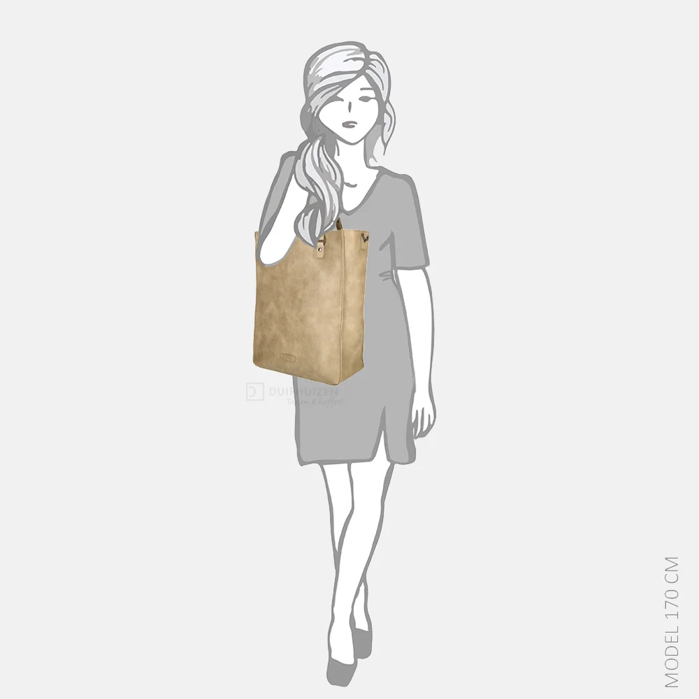 Enrico Benetti Lily shopper 17 inch mid taupe bij Duifhuizen