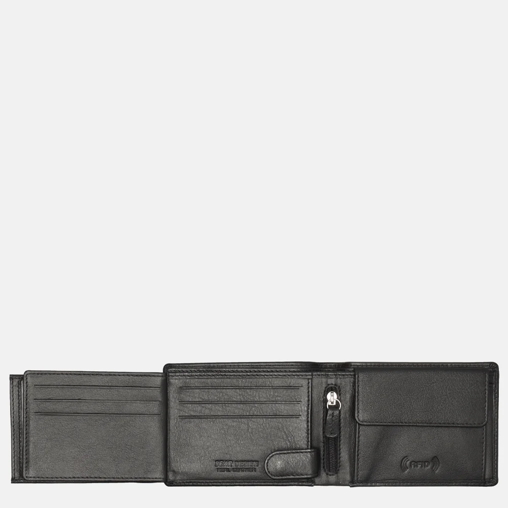 Bear Design billfold zwart bij Duifhuizen
