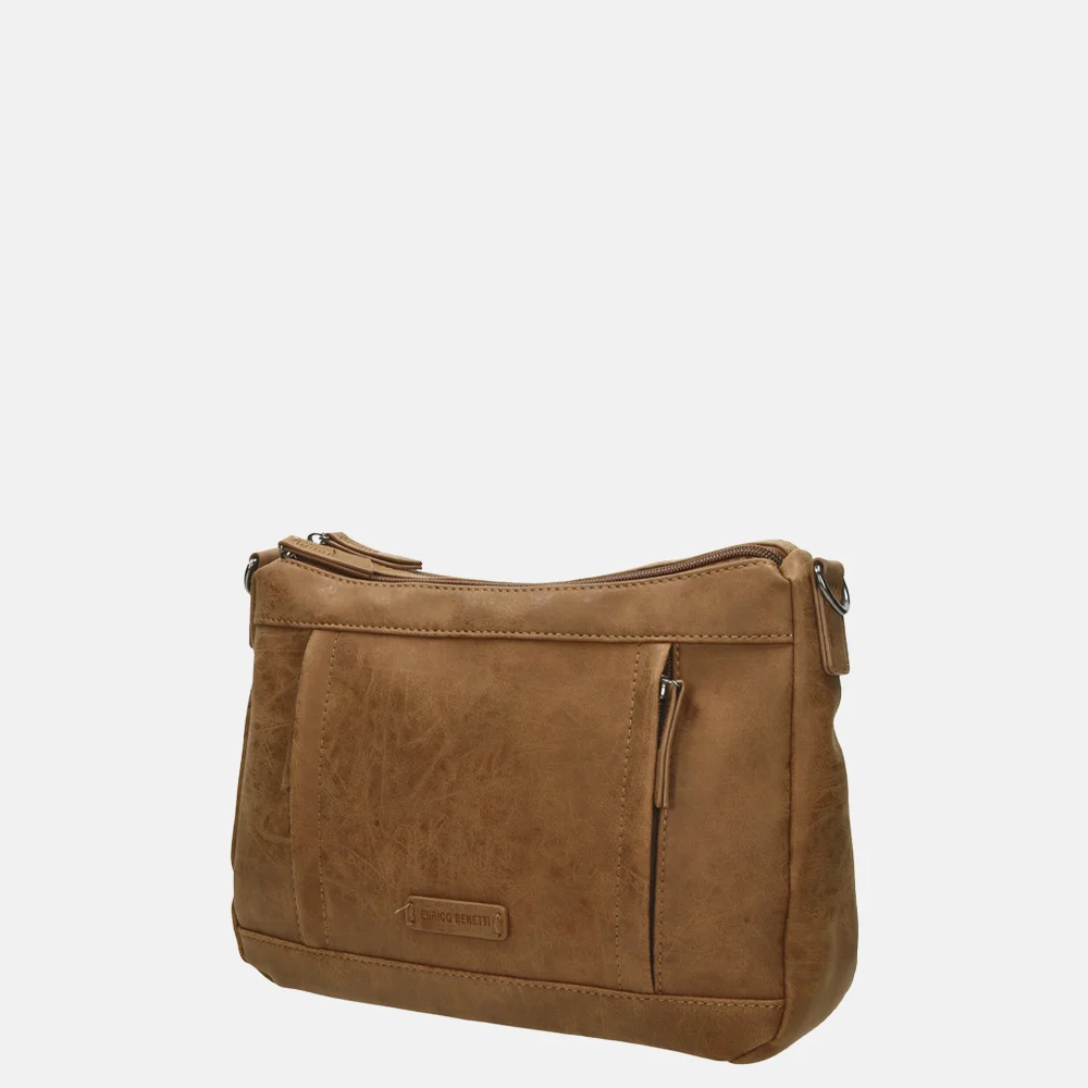Enrico Benetti Ruby crossbody tas camel bij Duifhuizen