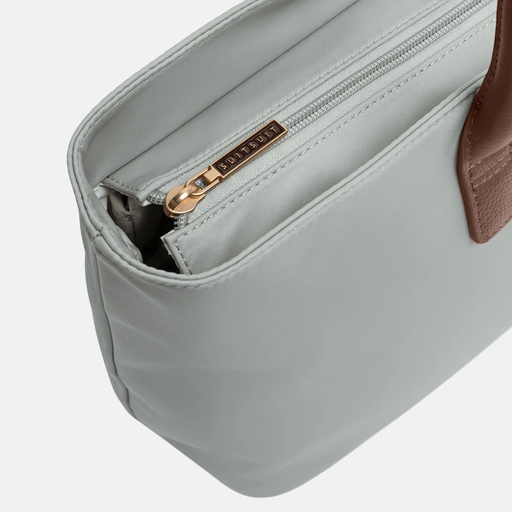 Suitsuit Fab Seventies Daily Tote handtas 15.6 inch limestone bij Duifhuizen