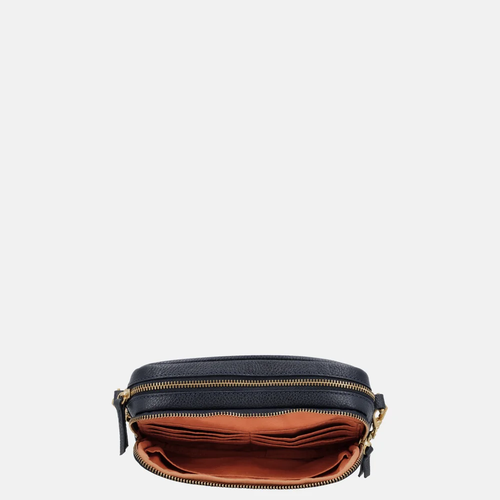 Loulou Essentiels Emilie crossbody tas dark blue bij Duifhuizen