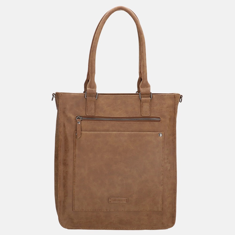 Enrico Benetti Bobbi shopper 14 inch camel bij Duifhuizen