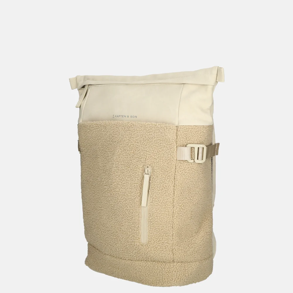 Kapten & Son Aarhus laptoprugzak teddy fleece bij Duifhuizen