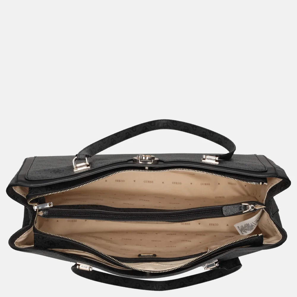 Guess Orlina travel tote shopper coal logo bij Duifhuizen