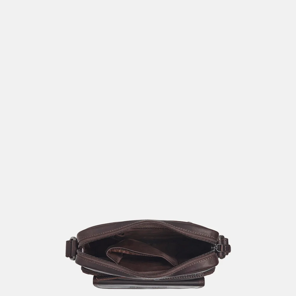 Chesterfield Montira schoudertas M dark brown bij Duifhuizen