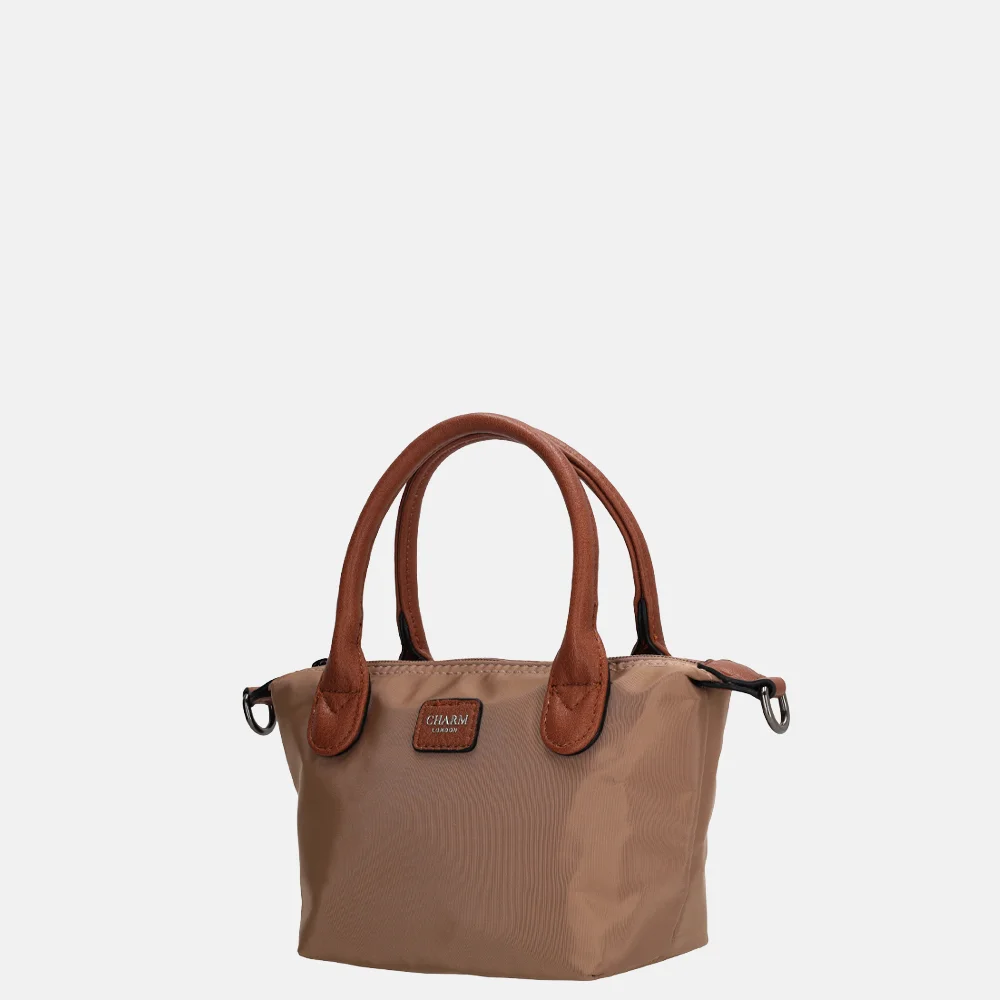 Charm London Buckingham handtas XS taupe bij Duifhuizen