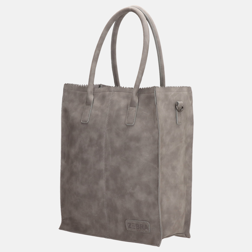 Zebra Trends Rosa shopper middengrijs bij Duifhuizen