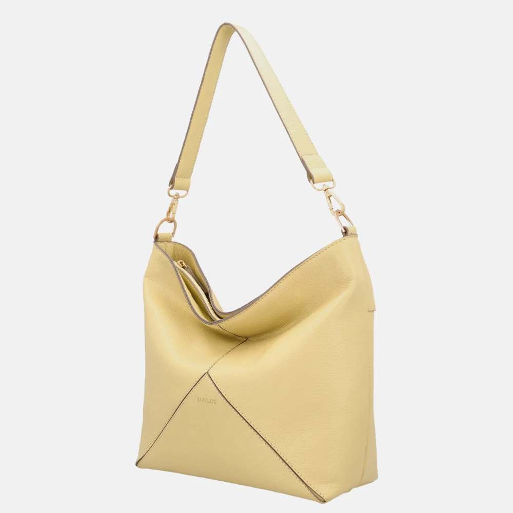 Loulou Essentiels Sabine buideltas sorbet yellow bij Duifhuizen