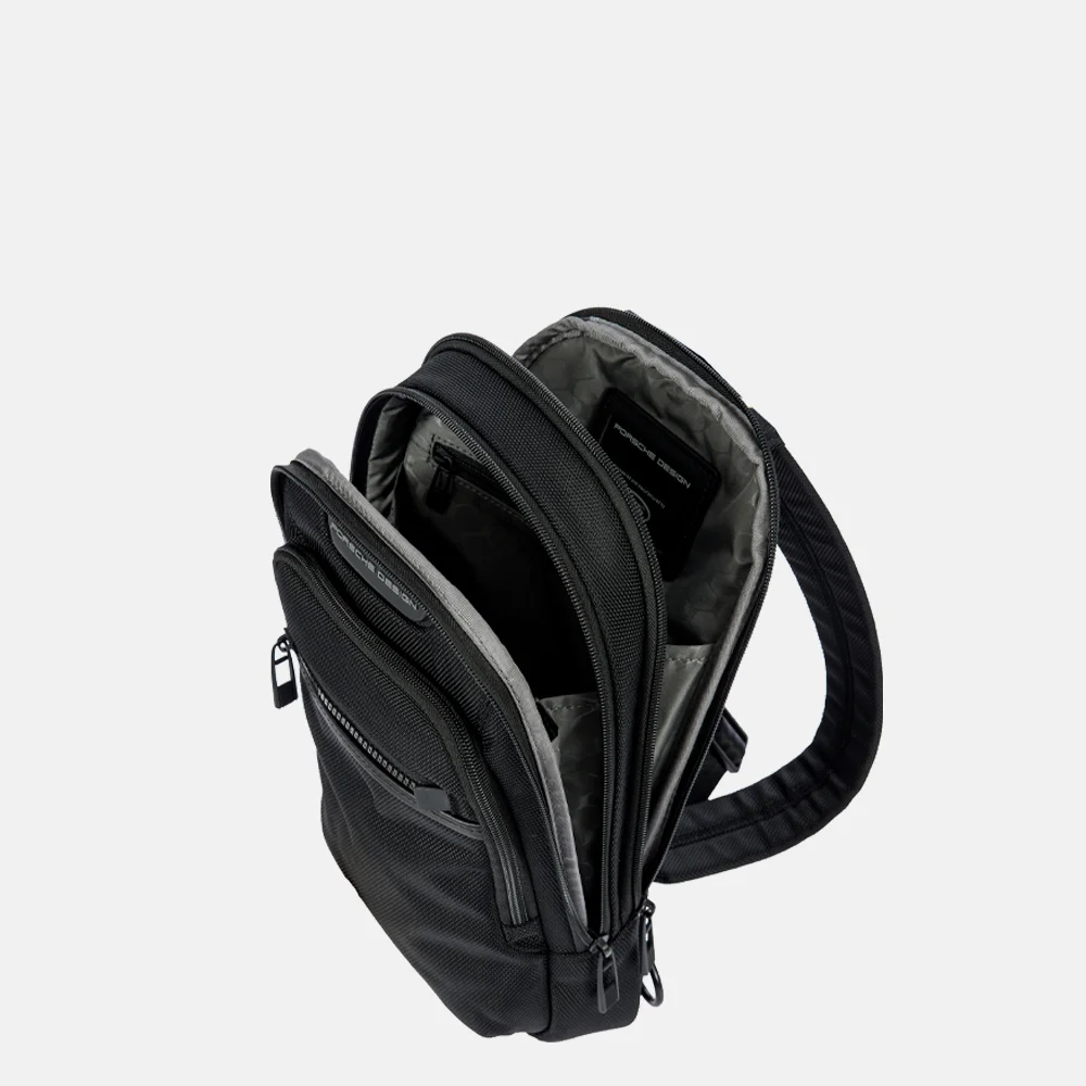 Porsche Design Nylon Evo Sling bag crossbody tas black bij Duifhuizen