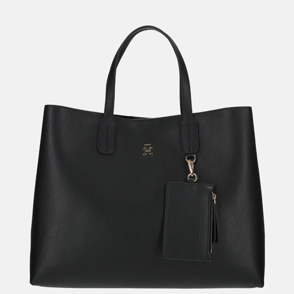 Tommy Hilfiger Icon shopper black bij Duifhuizen
